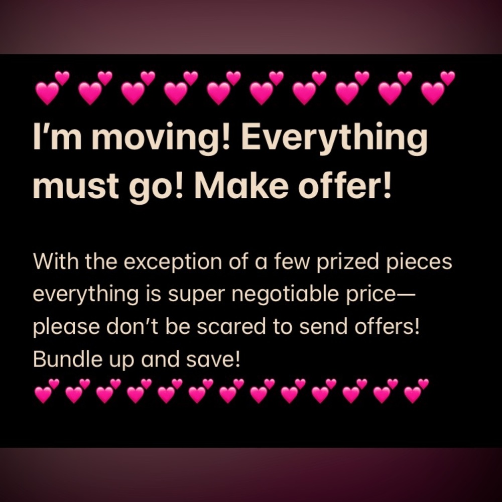 Moving sale! Make offers!